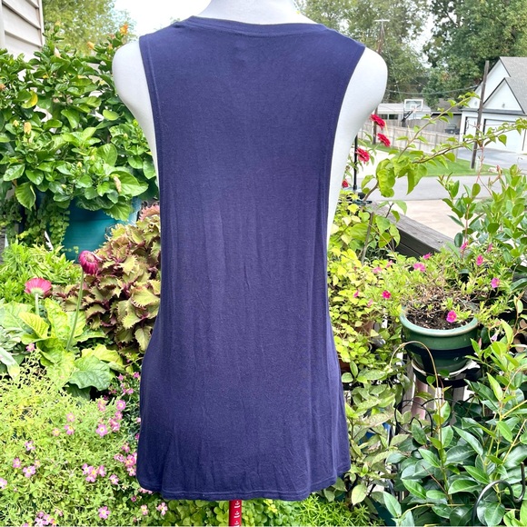 Soft Yoga Workout Top Navy Blue Size Medium - Picture 6 of 8
